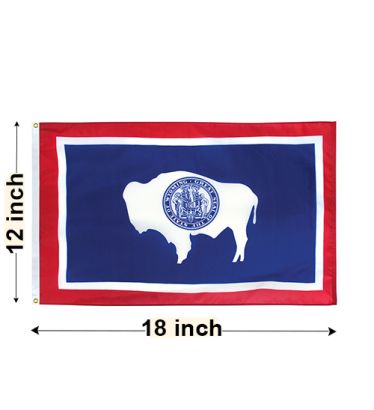 12"x18" Wyoming Nylon Outdoor Flag